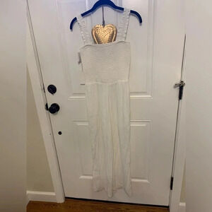 Artizia Wilfred White Romper with Smocked Top Size Medium NWT